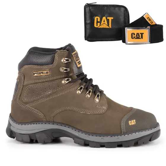 Bota Coturno Caterpillar Adventure Masculino Solado Antiderrapante Alta Resistência + Brindes