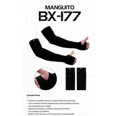 Manguito Protetor Solar UV Preto para Braço