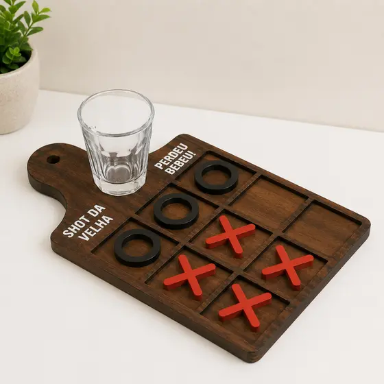 Jogo Da Velha Shot Doses Castigos Drink Bebidas Festa Diversão Cantinho do Churrasco