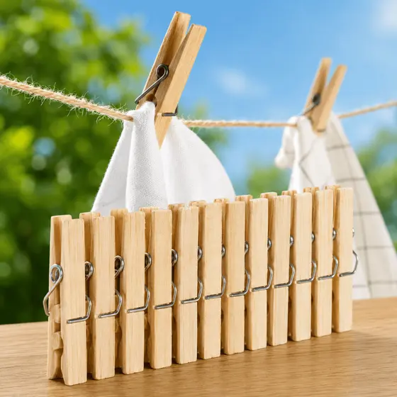 240 Prendedor de Roupa Pegador de Madeira para Roupas