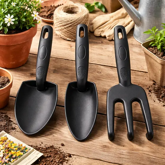 Kit de Ferramentas para Jardinagem Rastelo Pá Pequena e Pá Grande