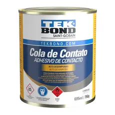 Adesivo Cola de Contato - Cola Tekbond 0.750gr - Perfeito para Madeira, Metal, Couro e Mais