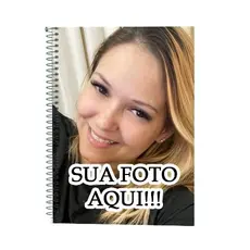 Caderno 10 materias 200 folhas personalizado com imagem, foto, profissão, datas comemorativas