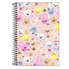 CADERNO STRAY KIDS - SKZOO -  1,10 E 20  MATÉRIAS E DESENHO