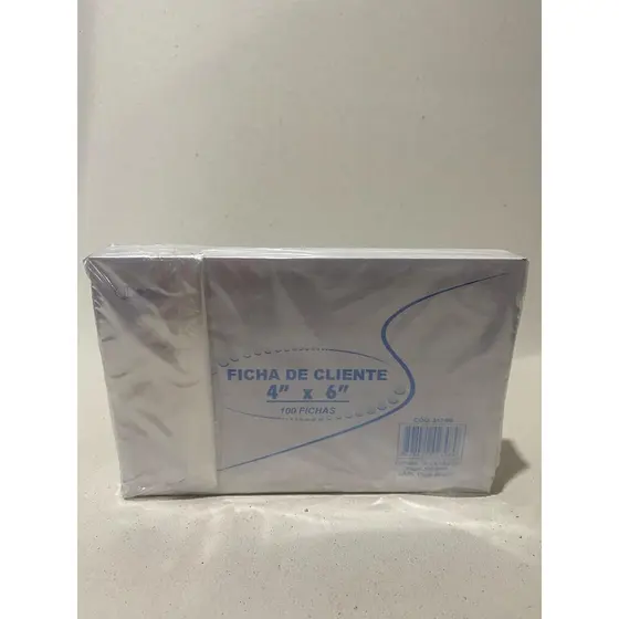Ficha de cliente 4x9 100 fichas