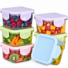 Kit Mini Potes Congelar Papinha 150Ml Tampa Hermética Alimentação Infantil Bebê Livre BPA