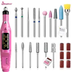 Kit Manicure Lixadeira Eletrica De Unha + Kit 10 brocas Tips Acrigel Profissional
