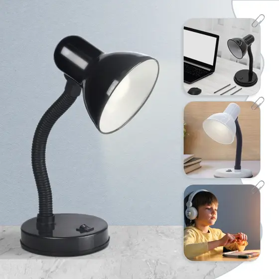 Luminaria De Mesa Com Base Bivolt Leitura Estante Quarto Maquiagem Manicure