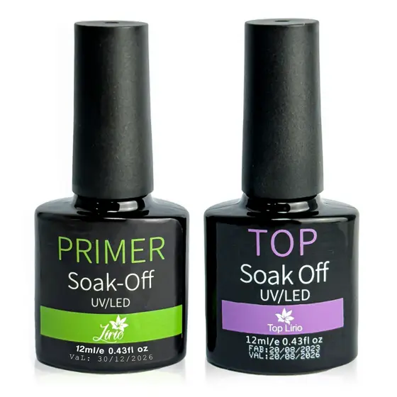 Top Coat e Primer Ácido de Secagem Rápida Unhas Acrigel Gel Finalizador de Unha Profissional