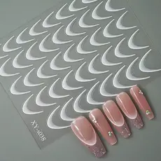 Kit 5 Cartelas Adesivos Para Francesa Manicure Adesivo De Unha Francesinha Reversa Unhas Nail Art
