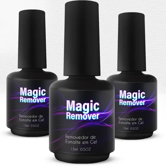 3, 2 e 1 Magic Remover Lirió Removedor Esmalte Em Gel Unha 15ml