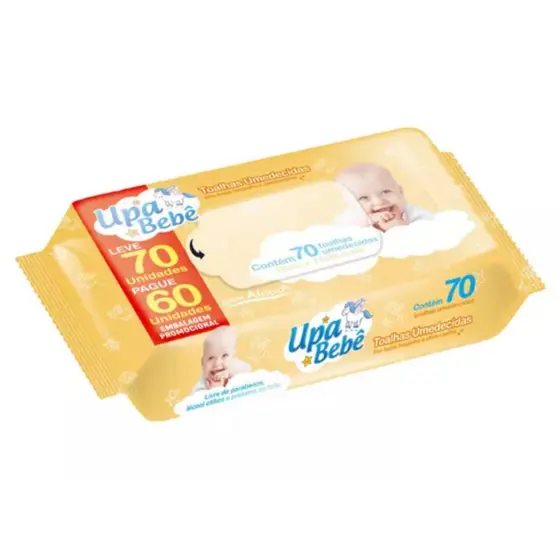 Toalhas Umedecidas Upa Bebê Leve 70 Pague 60 Unidades