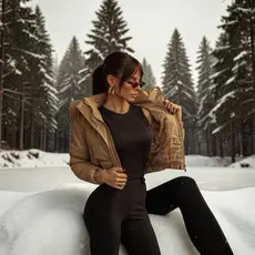 Jaqueta Couro Puffer Feminina – Forro Pelinho + Capuz Removível | Aconchegante e Moderna | Inverno 2026