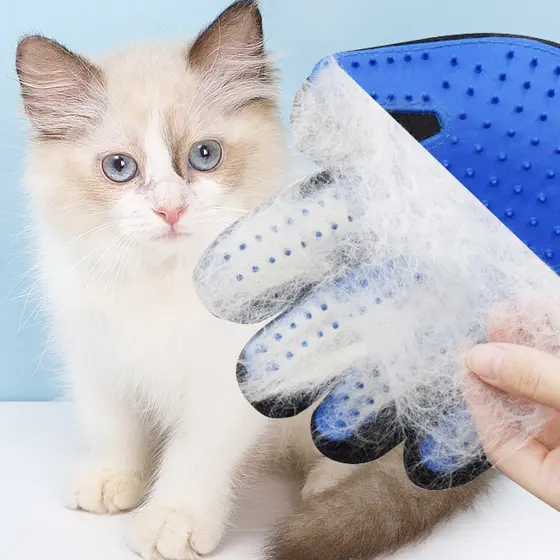 Luva Escova Nano Magnética Tira Pelos Dos Pets Cães E Gatos Luva Tira Pelos Escova Gato