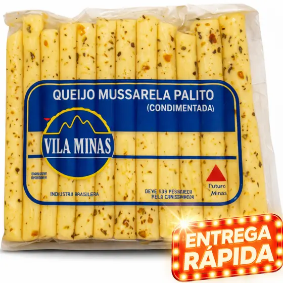 Queijo Mussarela Palito Temperado Vila Minas