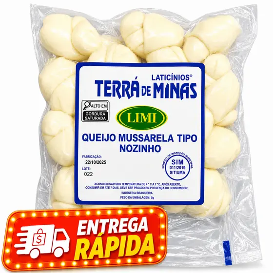 Queijo Musasarela Tipo Nozinho Laticínios Terra de Minas LTM