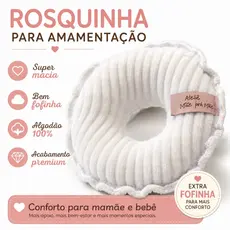 Rosquinha de Amamentação 100% Algodão Super Macia Apoio para Seio Conforto Premium Mãe e Bebê