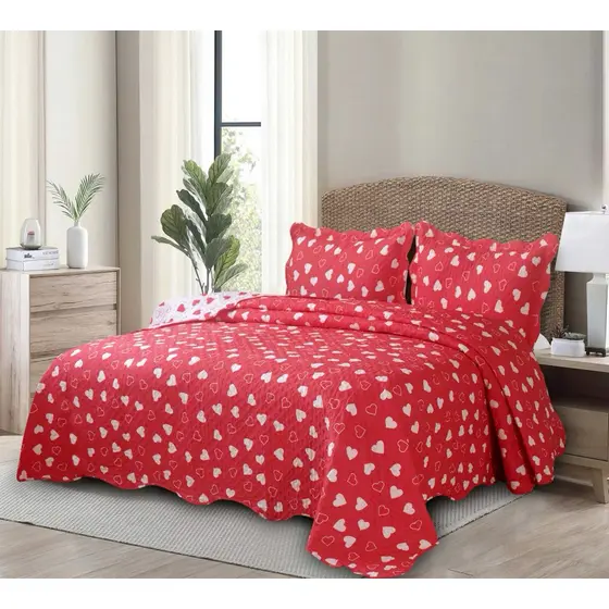 COBRE LEITOS DUPLA FACE EURO 3 PEÇAS ESTAMPADAS