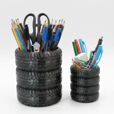 Porta Canetas Decorativo Pneu Luxo - Presente Criativo Mecânicos E Amantes De Carros - GRANDE G