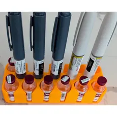Organizador Suporte para Insulina 12 Frascos - 5 Canetas - Porta Canetas e Frascos de Insulina
