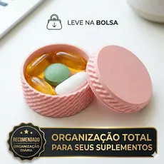 Porta Comprimidos Semanal Portátil Caixa Organizadora De Remédios Vitaminas Para Bolsa Viagem Compacto