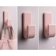 KIT 3 Ganchos cabides p/ Quarto pendurar bolsas bonés roupas toalhas + fita dupla face