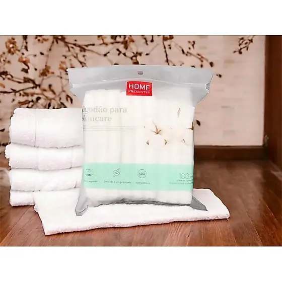 Discos De Algodão Skincare Para Limpeza Facial Com 180 Peças