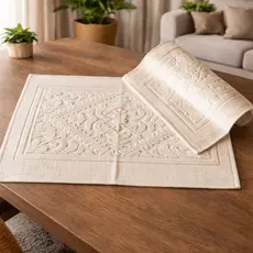 Tapete Atoalhado Confort 50x80cm Banheiro Cozinha Sala  Algodão Lavável na Máquina Diversas Cores