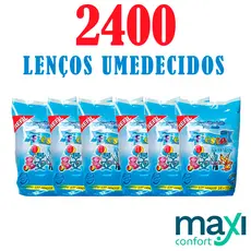 Kit 6 Refil De Lenços Umedecidos Fiesta Com 400 Unidades (2400 lenços) DIRETO DA FÁBRICA