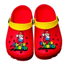 Babuche Infantil Menino Menina Vermelho Amarelo Super Personagem Bros
