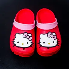 Sandália Babuche Menina Infantil Vermelho Rosa Hello Modinha Confortável