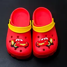 Babuche Infantil Menino Relampago Personagem Carros Vermelho Amarelo Leve