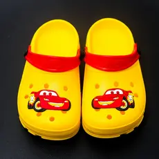 Babuche Sandália Menino Infantil Carros Relampago Amarelo Vermelho Personagem