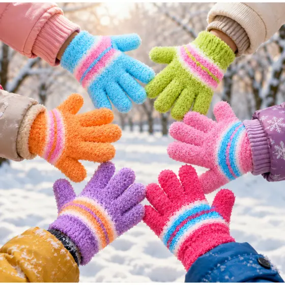 Luva Infantil Luvinha Criança Soft Quente Grosso Térmico Quentinha Inverno Frio Meninos E Meninas