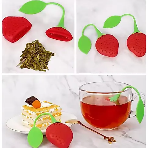 Kit com 2/4/8 Infusor Chá De Silicone Coador Filtro Ervas Cozinha Chazinho Inverno Peneira Prático