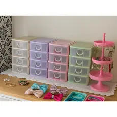 Gaveteiro 5 Gavetas Organizador de Mesa Porta Tudo Maquiagem Joias Escritório Manicure Decoração