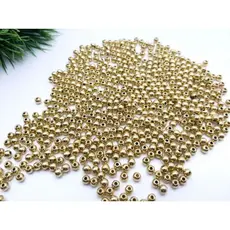 Bolinha Lisa Dourada 4mm PLÁSTICO PINTURA METALICA Separador Artesanato DIY
