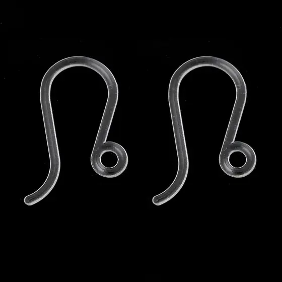 Base para Brinco Anzol em silicone Hipoalergênico c/ 20 peças para fazer brinco criança Adulto antialérgico DIY Jewerly Pendants