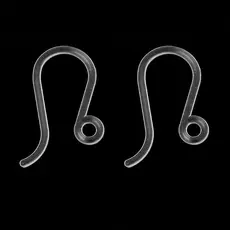 Base para Brinco Anzol em silicone Hipoalergênico c/ 20 peças para fazer brinco criança Adulto antialérgico DIY Jewerly Pendants