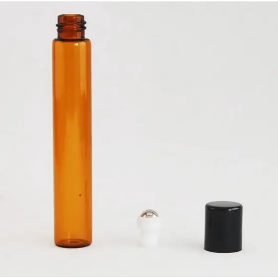 10-vidros rollon 10ml com tampas prata ouro e preta