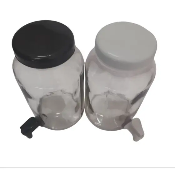 kit com 6 suqueiras pop 3 litros com tampa e torneira plastica