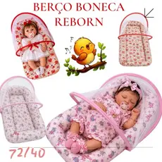 BERÇO MOSQUITEIRO BONECA. REBORN  BRINQUEDO MENINAS ÓTIMA OPÇÃO DE PRESENTE
