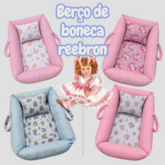 NINHO DE BONECA REBORN PRESENTE MENINA COM ZÍPER, REFIL
