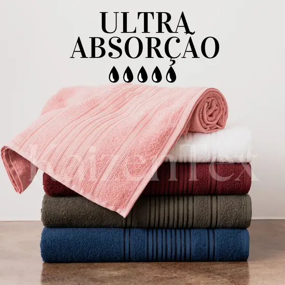 Toalha De Banho Florença Ultra Absorção - 80x1,50  450g - 100% Algodão