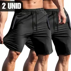 Kit 2 Shorts Masculino Com Ziper - Bermuda Tactel com 10% De elastano Impermeável