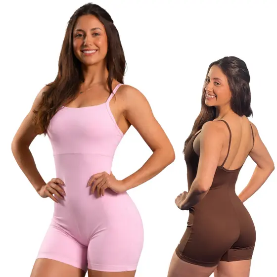 Kit 2 Macaquinhos Fitness feminino Zero Transparência
