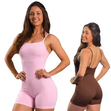 Kit 2 Macaquinhos Fitness feminino Zero Transparência