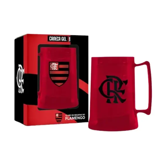 Caneca Gel Flamengo 300ml Oficial Congelável Chopp