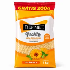 Cera Depilatória Pearls Calêndula Em Pérolas Sistema Espanhol 1kg Depimiel Pague 800g Leve 1kg
