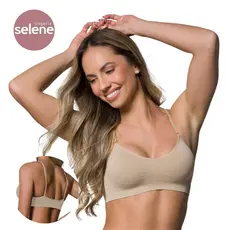 Sutiã Top Básico SELENE Sem Costura Sem Aro Sem Bojo Alças Reguláveis 20300.001